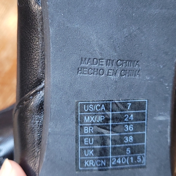 Pointy toe boots black ankle heeled - Picture 13 of 13